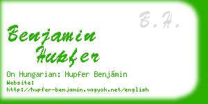 benjamin hupfer business card